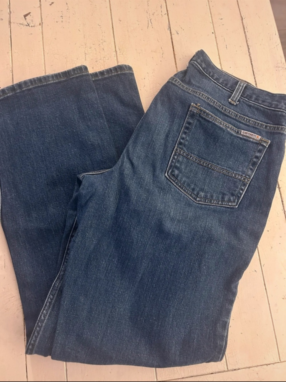 Carhartt Women's Dark Blue Bootcut Denim Jeans